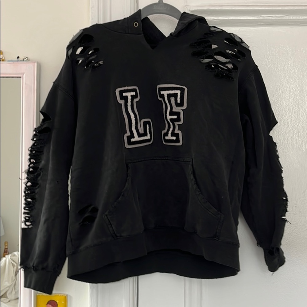 LF distressed hoodie